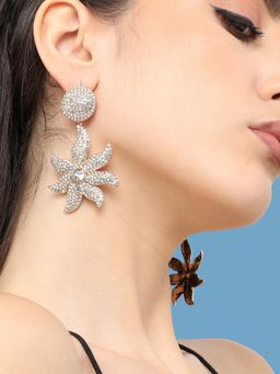 Sohi - Gold Plated Designer Stone Party Drop Earring For Women
