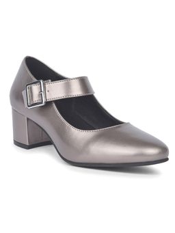 Bata - Women Mary Jane Block Pumps Heels - Metallic