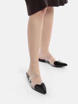Zori World - Women Amor - Black Heart Toed Mules Heels