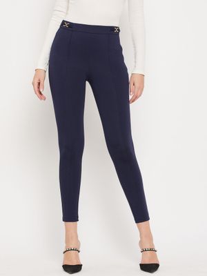 Navy Blue Regular Fit Jeggings