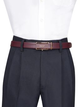 United Colors of Benetton - Mens Leather Stovall Belt - Wine