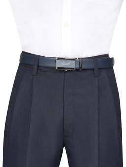 United Colors of Benetton - Mens Leather Stovall Belt - Navy Blue