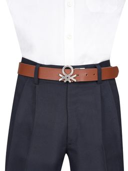 United Colors of Benetton - Mens Reversible Raleigh Belt - Tan & Navy Blue