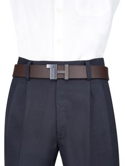 Tommy Hilfiger - Mens Reversible Belfield Belt - Brown & Navy Blue