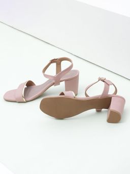 KNEETOES - Women Luxe Pink Block Heels