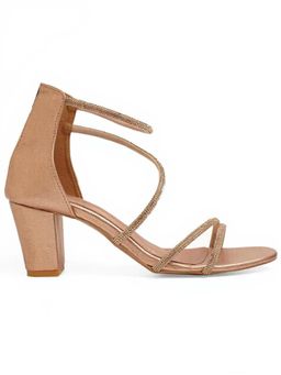 KNEETOES - Women Gemglow Rose Gold Block Heels