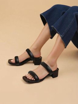 KNEETOES - Women Cushioned Black Block Heels