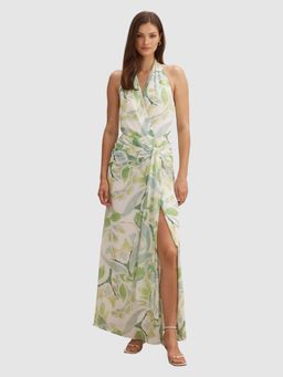 Forever New - Green Cartia Wrap Maxi Dress