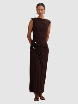 Forever New - Brown Fiora Petite Hardware Jersey Dress