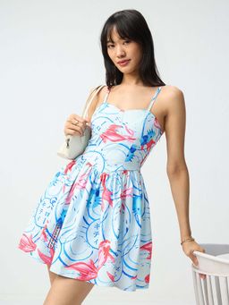 The Souled Store - Blue Official Hello Kitty: Indigo Wave Women Dresses
