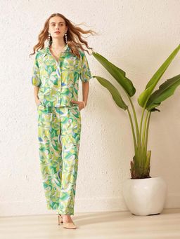 STREET 9 - Green Printed Co-Ord Set