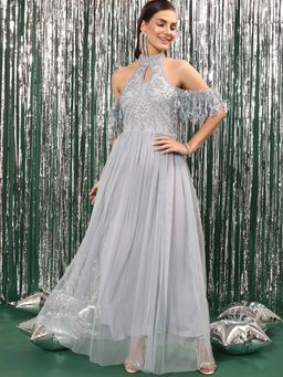 STREET 9 - Blue Embellished Gown