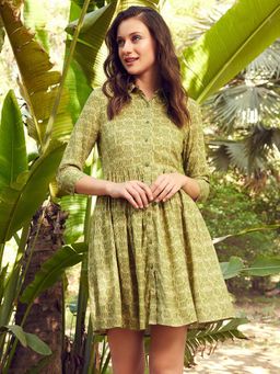 STREET 9 - Olive Shirt Dress
