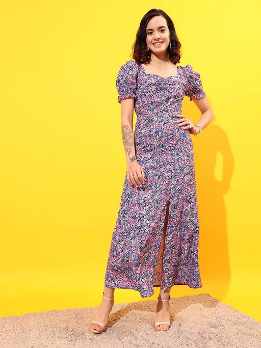 STREET 9 Multi-Color Slit Dress
