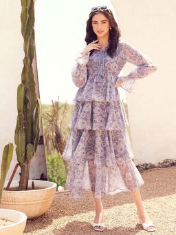 STREET 9 - Lavender Tier Maxi Dress
