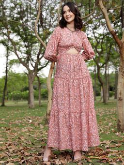 STREET 9 - Pink Cutout Maxi Dress