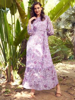 STREET 9 - Lavender Maxi Dress with Belt