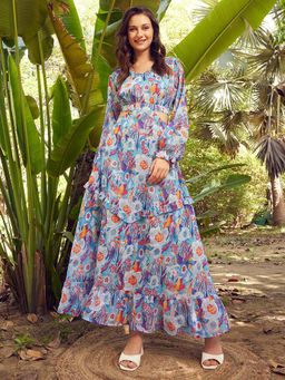STREET 9 - Blue Cutout Maxi Dress