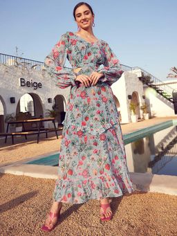 STREET 9 - Green Cutout Maxi Dress