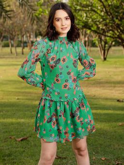 STREET 9 - Green Mini Dress
