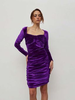 STREET 9 - Purple Gathered Dress