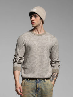 Jack & Jones - Grey Regular Fit Pullover Sweater