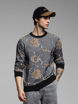 Jack & Jones - Grey Regular Fit Pullover Sweater