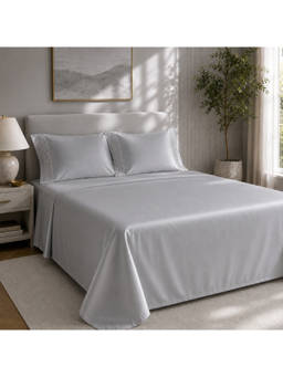 ERBA - Grey Genoa Luxury Bedsheet Set (King)