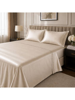ERBA - Cream Oran Bedsheet Set (King)