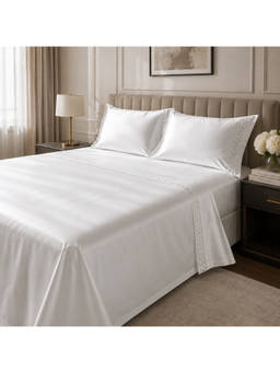 ERBA - White Oran Bedsheet Set (King)