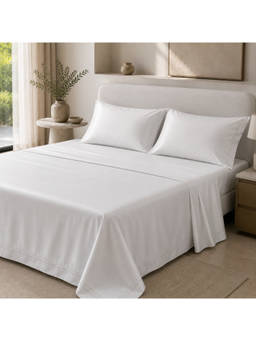 ERBA - White Palma Bedsheet Set (King)
