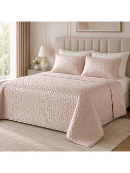 ERBA - Rose Gold Bari Bedspread Set (King)