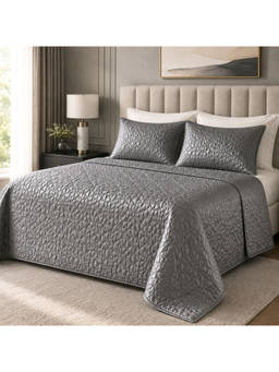 ERBA - Grey Bari Bedspread Set (King)