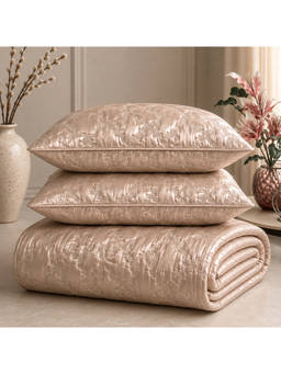 ERBA - Rose Gold Mersin Quilted Bedspread Set (King)