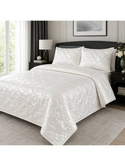 ERBA - White Mersin Quilted Bedspread Set (King)