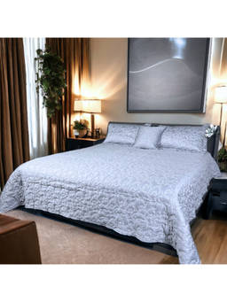 ERBA - Blue Mersin Quilted Bedspread Set (King)