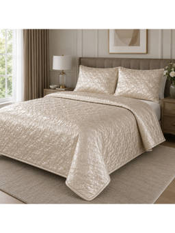 ERBA - Gold Mersin Quilted Bedspread Set (King)