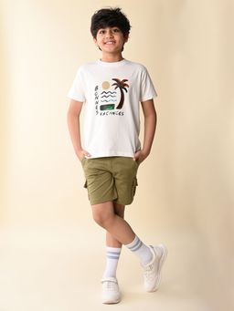 Lilpicks - Nature Printed T-Shirt with Drawstring Shorts (Set of 2)
