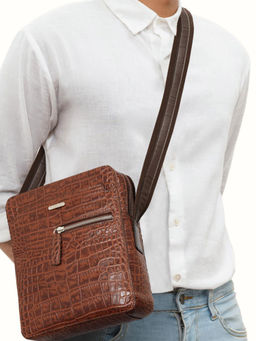 Hidesign - Serge 01 Tan Men's Crossbody - (20.5 X 7.5 X 24.5 Cms) (M)