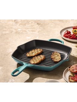 Le Creuset - Signature Square Grillit- 26cm- Bleu Riviera