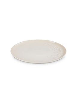 Le Creuset - Oval Serving Platter Jardin Relief 36cm- Meringue