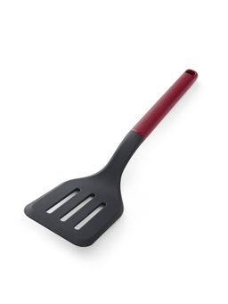 KitchenAid - Premium Slotted Turner Spatula Nylon Cooking Utensil - Empire Red, 34cms