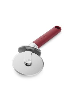 KitchenAid - Premium Stainless Steel Pizza Wheel, Pizza Cutter with Finger Guard Empire Red, 23.5cms