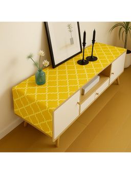 THROW PILLOW - Yellow Diamond Pattern Elegant TV Unit Runner