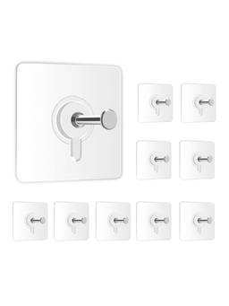 Awestuffs - Photo Frame Hooks for Wall Without Drilling (Pack Of 10)