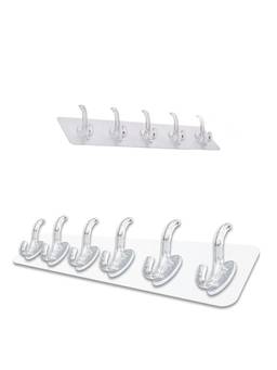 Awestuffs - 6 Heavy-Duty No-Drill Wall Hooks for Kitchen, Bathroom and Door (Pack of 2)