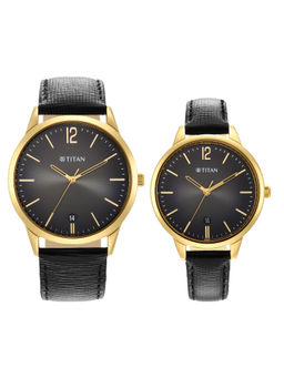 Titan - Anthracite Dial Analog Watch for Couple (18062617YL01)