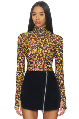 AFRM - Zadie Flocked Mesh Top