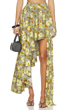 Alemais - Orange Blossom Asymmetric Skirt