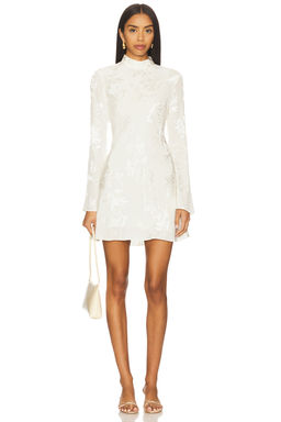 HEMANT AND NANDITA - Biased Mini Dress With Mock Neck